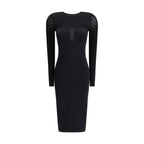 Black Polyamide Cocktail Dress