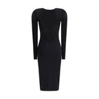 Black Polyamide Cocktail Dress