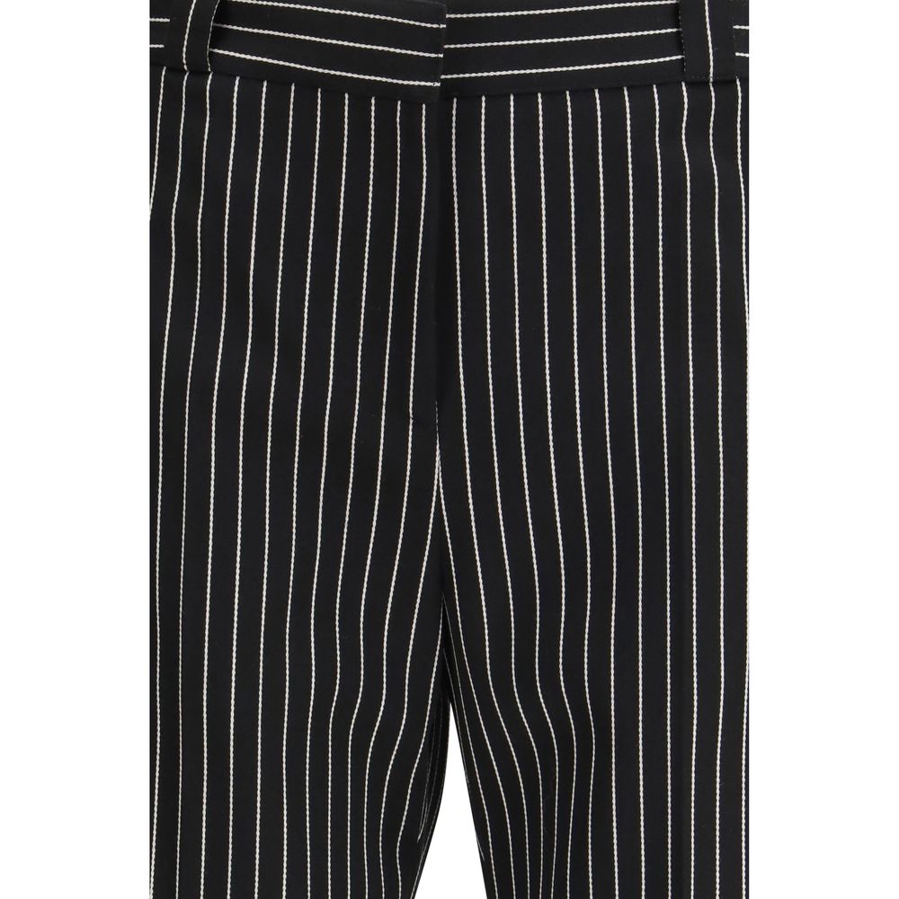 Black Wool Casual Pants