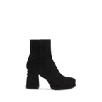 Black Calf Leather Bos Taurus Ankle Boots