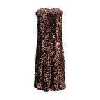 Brown Recycled Polyester Cocktail Dress