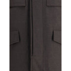 Brown Fleece Wool Coat