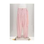Multicolor Cotton Casual Pants