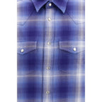 Blue Cotton Pattern Shirt