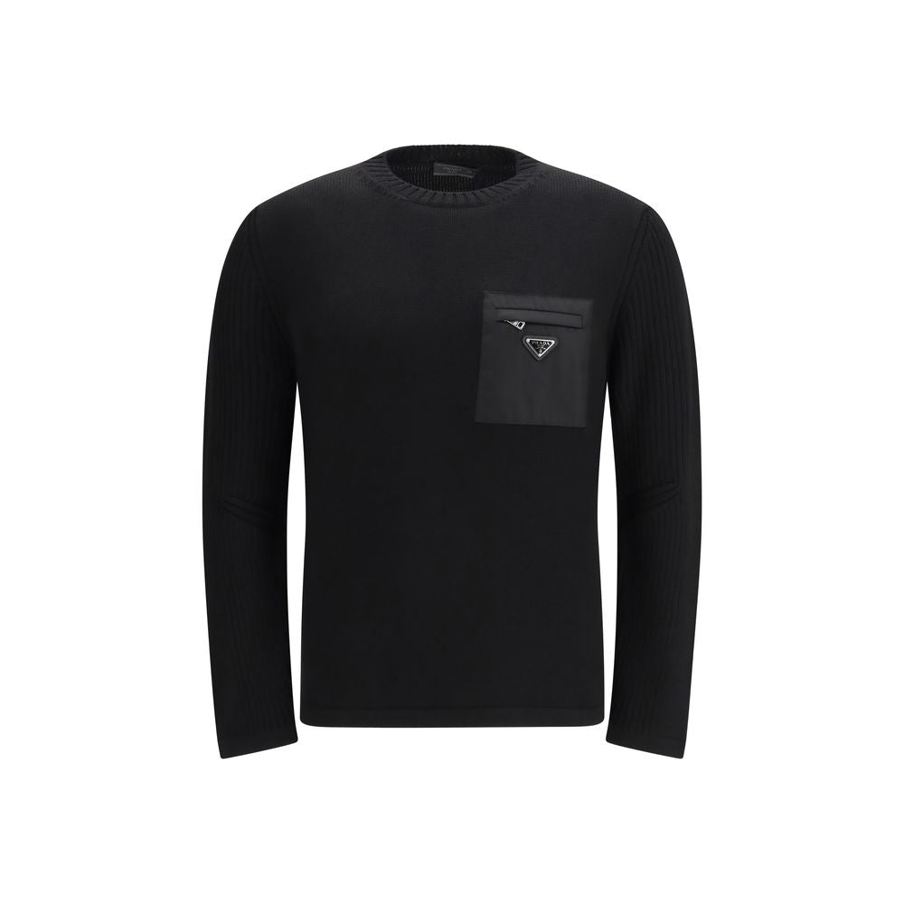 Black Fleece Wool Sweatshirt