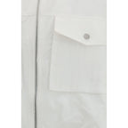White Polyester Shell Jacket