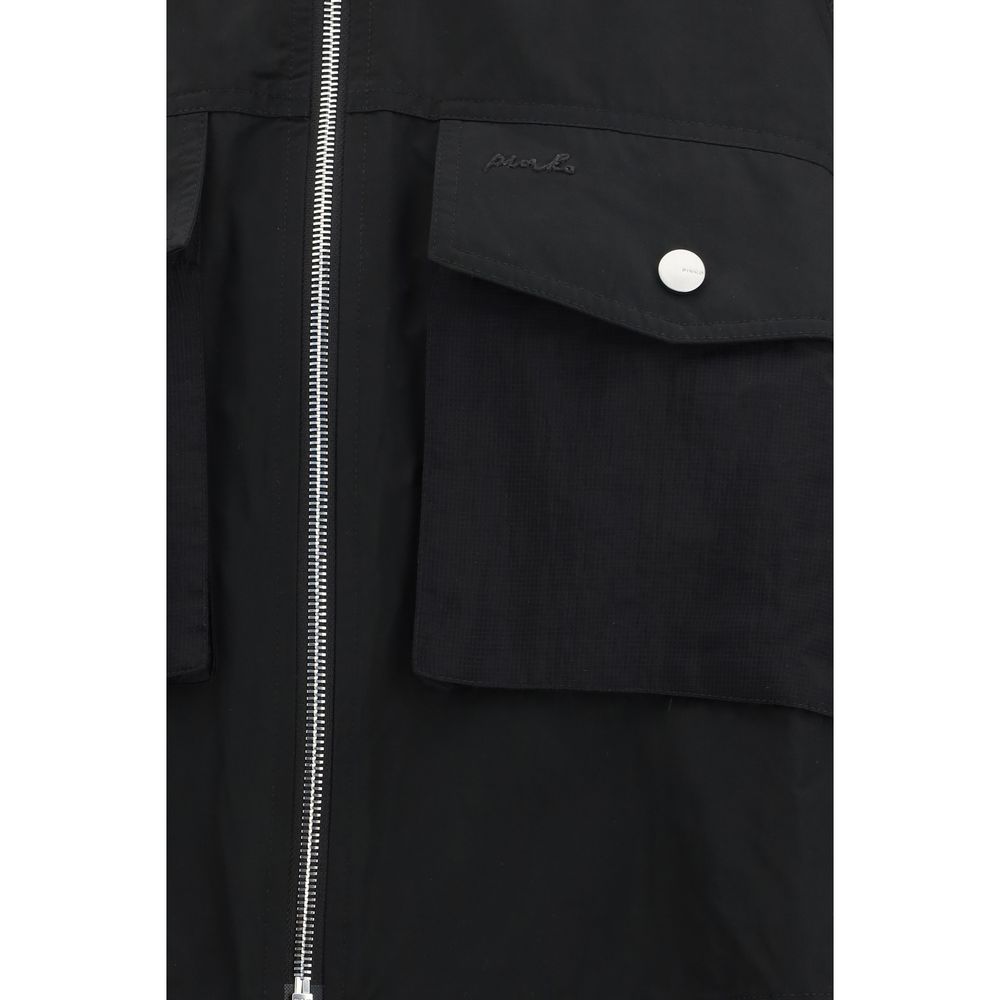 Black Polyester Shell Jacket