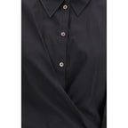 Black Cotton Dress Shirt