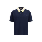 Blue Cotton Polo Shirt