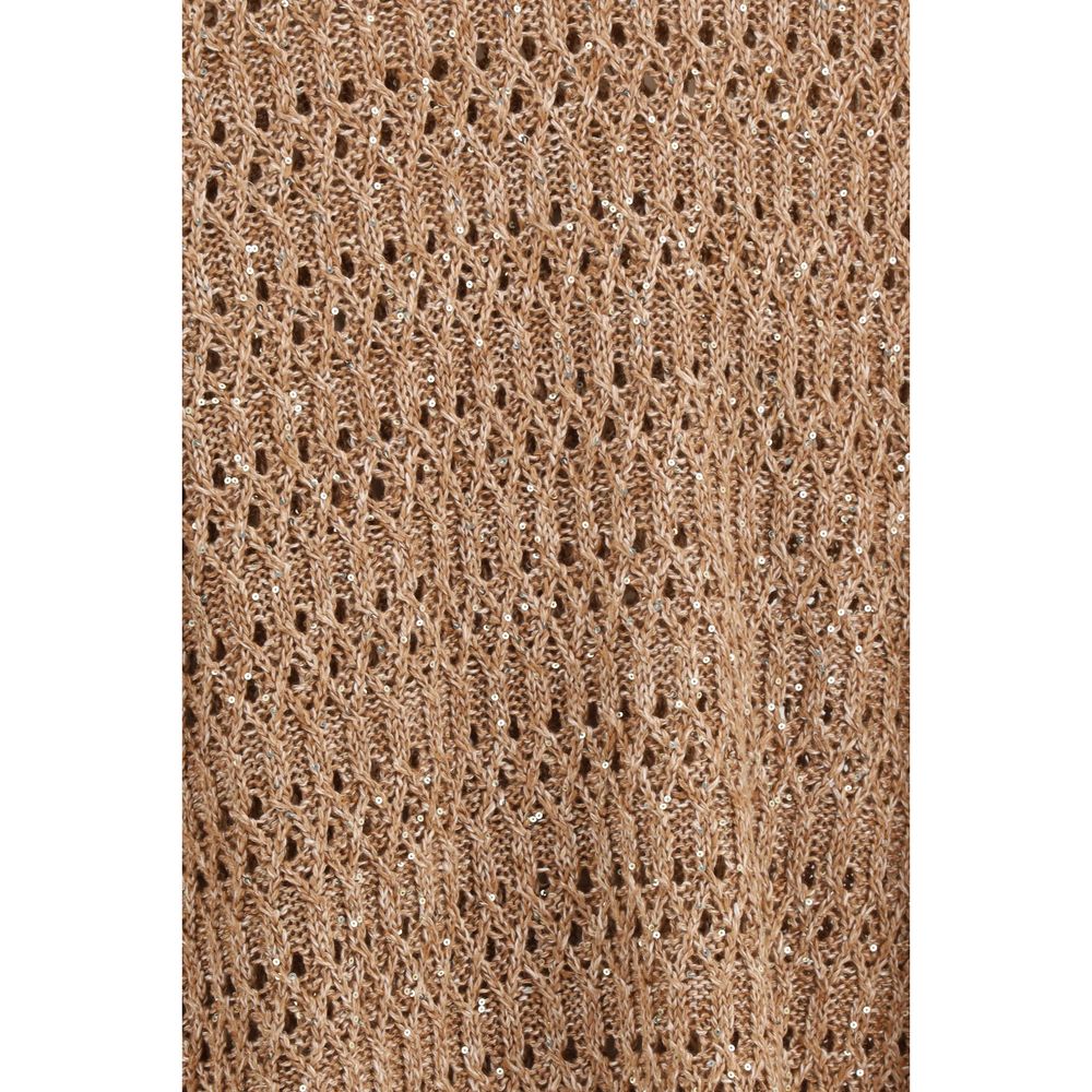 Brown Silk Sweatshirt