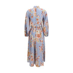 Multicolor Linen Long Dress