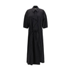 Black Silk Casual Dress