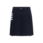 Blue Cotton Mini Skirt