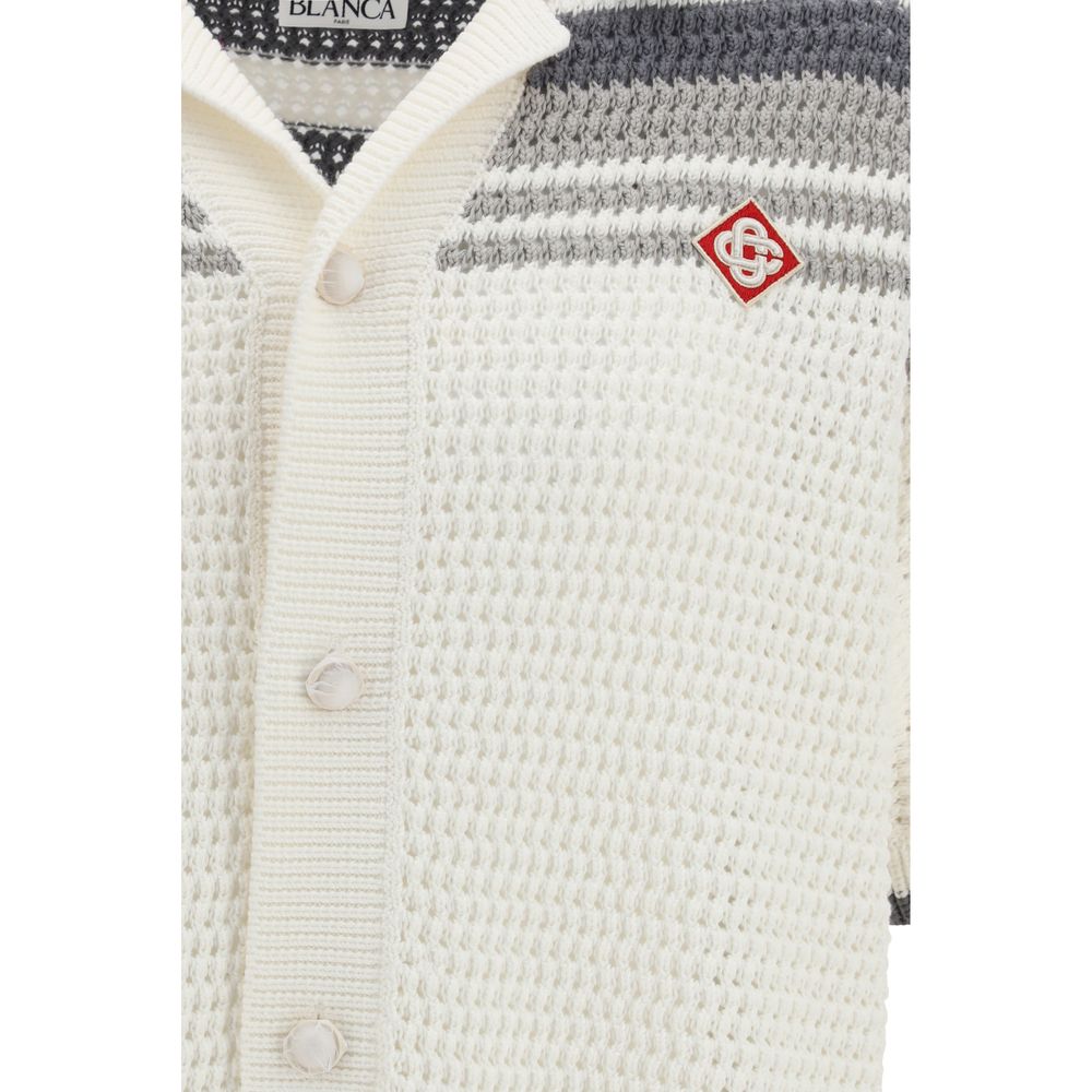 White Cotton Pattern Shirt