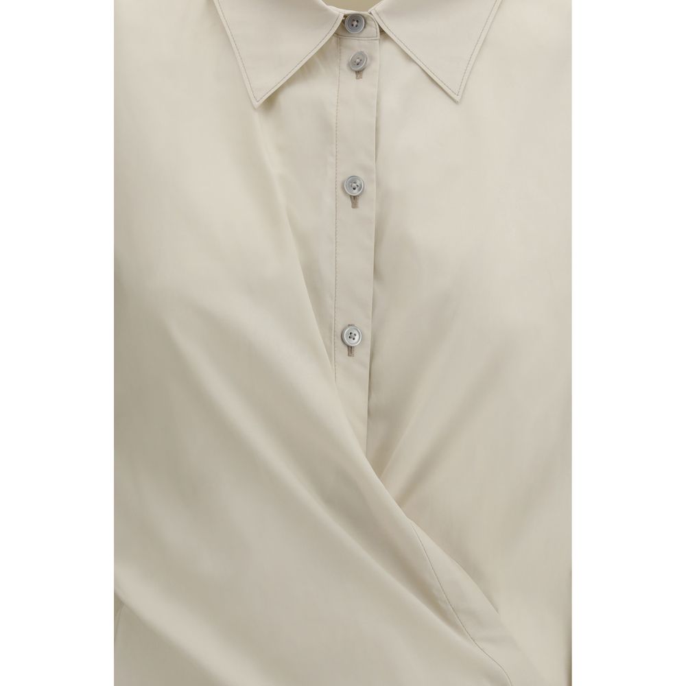 Beige Cotton Dress Shirt