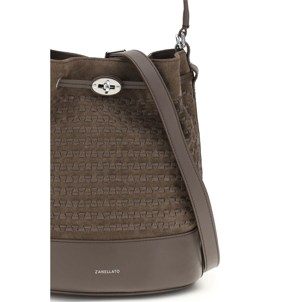 Brown Calf Leather Bos Taurus Backet Bag