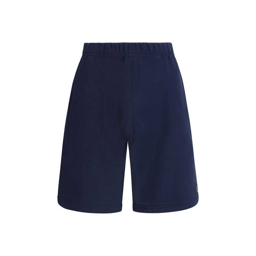 Blue Cotton Bermuda Shorts
