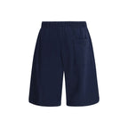 Blue Cotton Bermuda Shorts