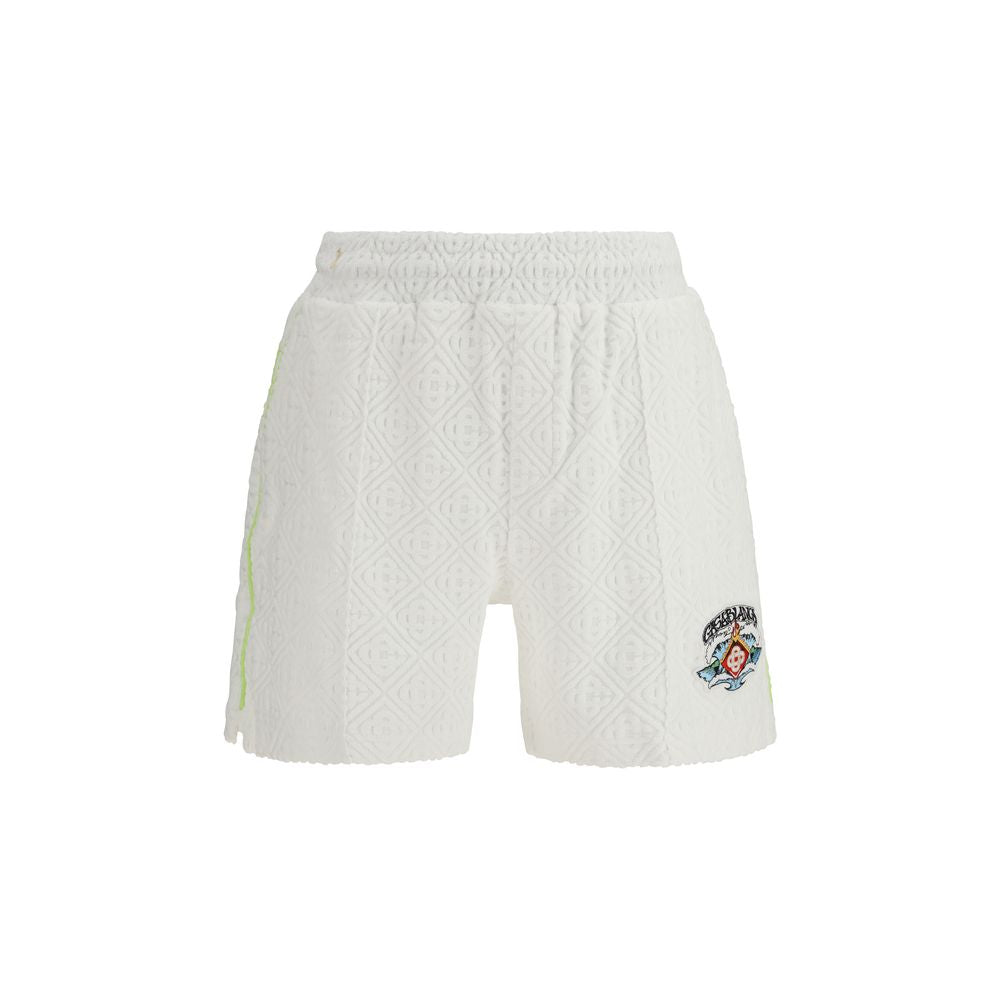 White Cotton Bermuda Shorts
