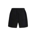 Black Cotton Bermuda Shorts