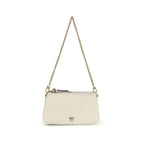 Beige Calf Leather Bos Taurus Shoulder Bag