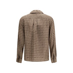 Brown Silk Pattern Shirt