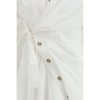 White Cotton Casual Dress