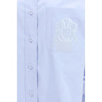 Blue Cotton Pattern Shirt