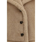 Beige Alpaca Vicugna Pacos Coat