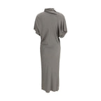 Gray Acetate Casual Dress