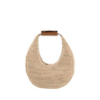 Beige Raffia Handbag
