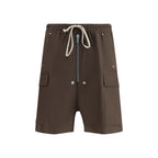 Brown Cotton Bermuda Shorts