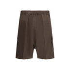 Brown Cotton Bermuda Shorts