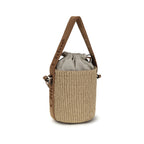 Beige Raffia Backet Bag