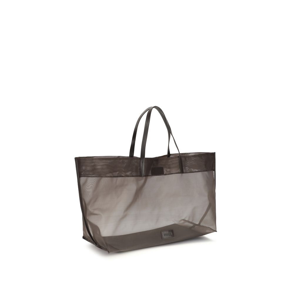 Brown Nylon Handbag