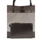 Brown Nylon Handbag