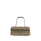 Beige Calf Leather Bos Taurus Handbag