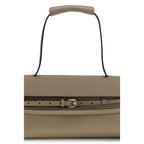 Beige Calf Leather Bos Taurus Handbag