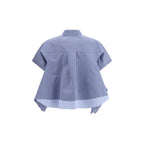 Blue Cotton Shortsleeve Shirt