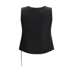 Black Polyester Waistcoat