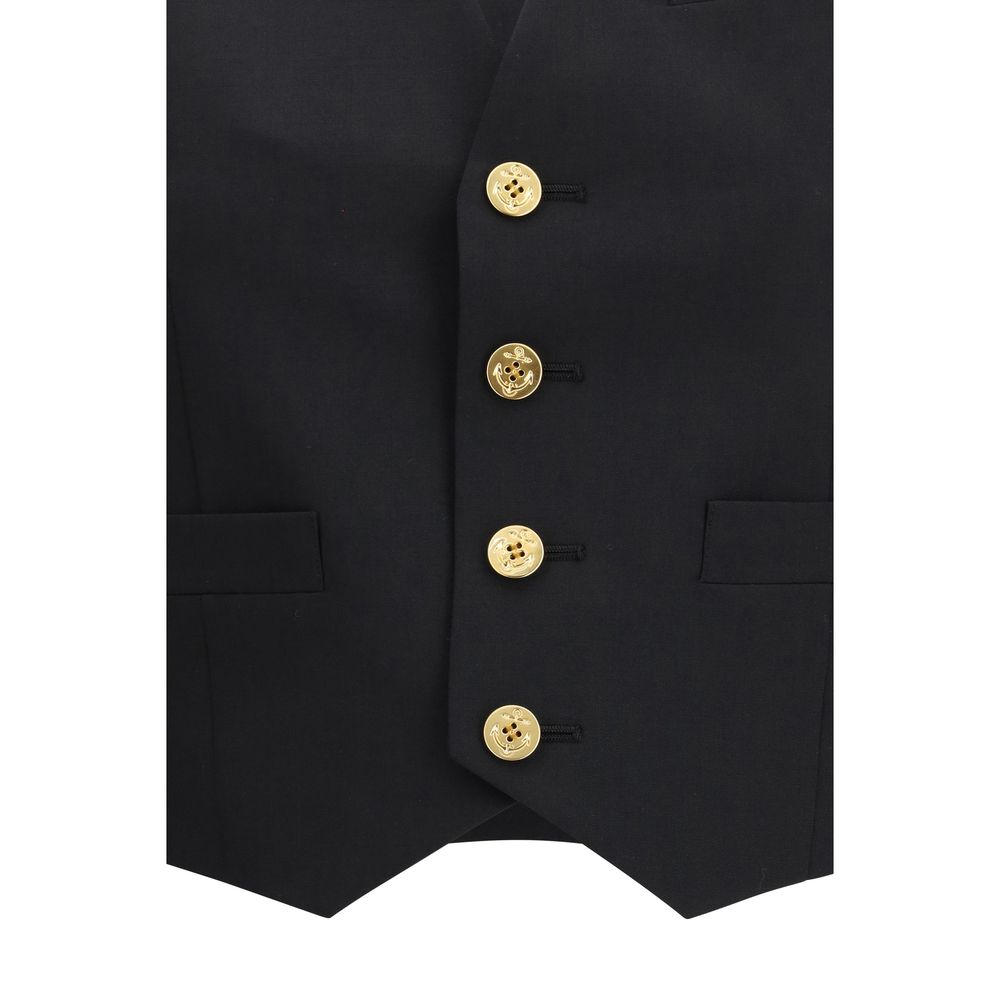 Black Polyester Waistcoat