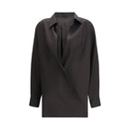 Black Wool Dress Shirt