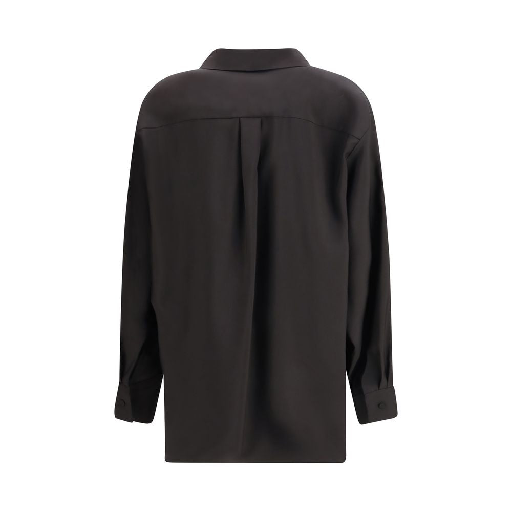 Black Wool Dress Shirt