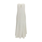 White Linen Casual Dress