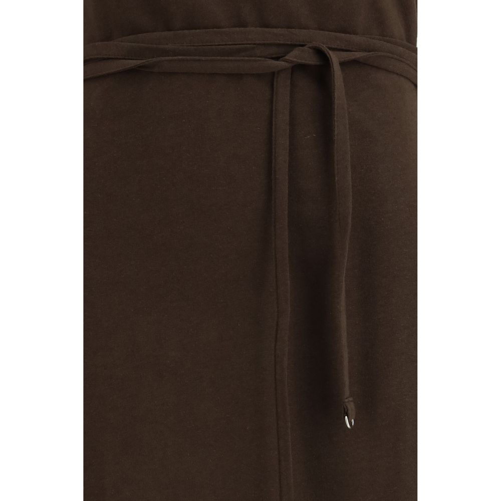Brown Cotton Casual Dress