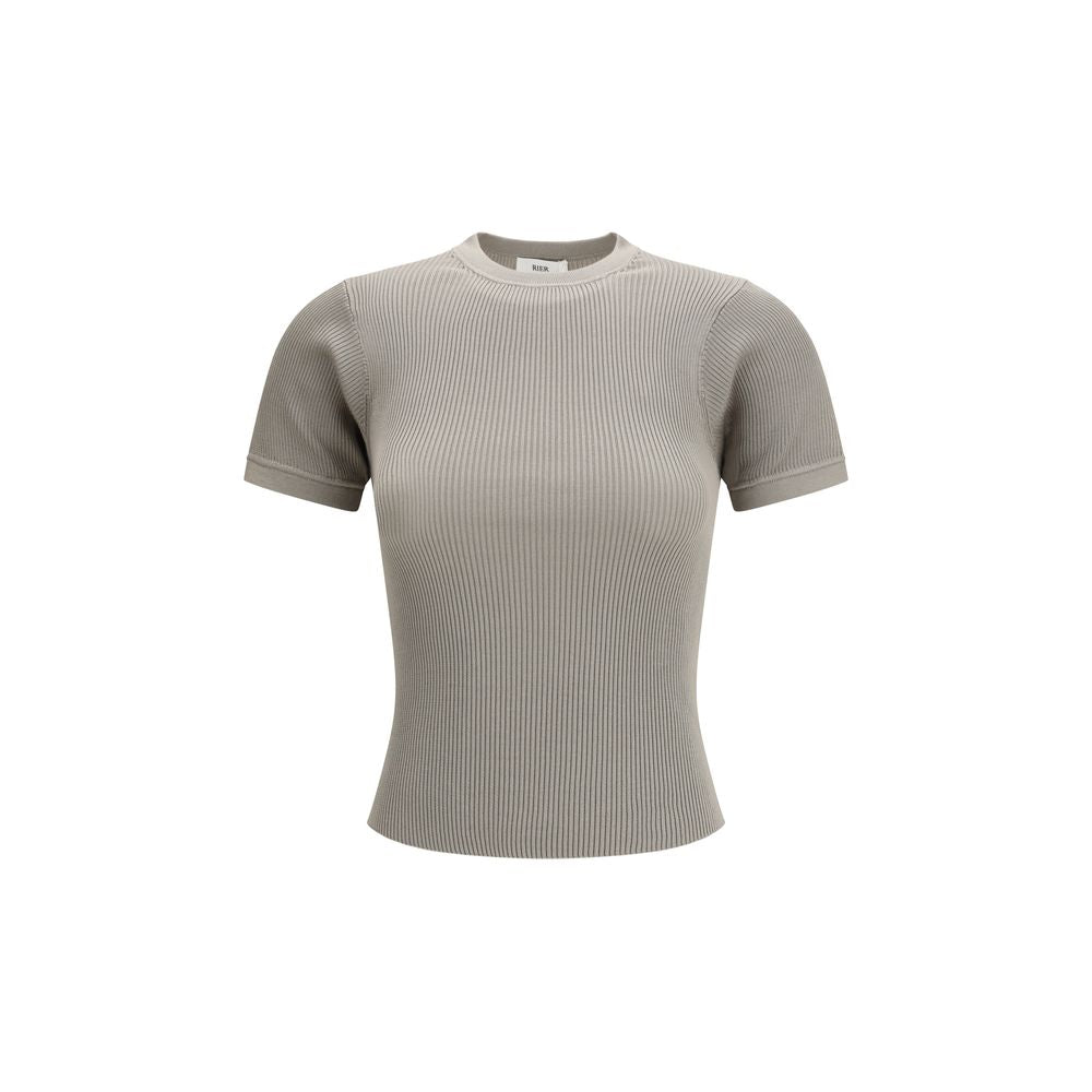Beige Silk T-Shirt