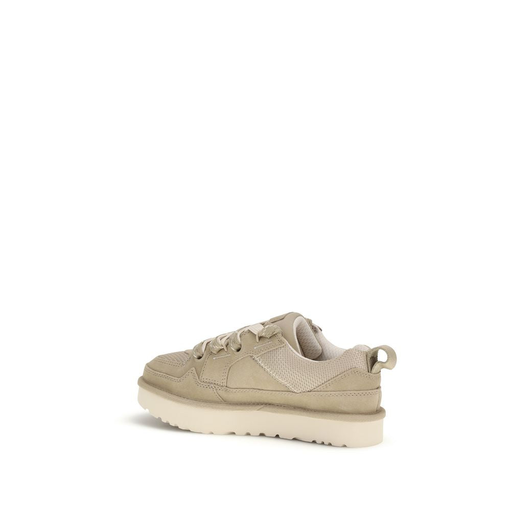 Beige Calf Leather Bos Taurus Low Top Sneakers