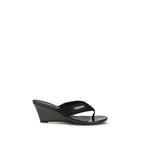 Black Polyamide Wedge Sandals
