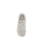 Gray Calf Leather Bos Taurus Low Top Sneakers