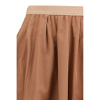 Multicolor Polyester Midi Skirt